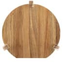 Tablecraft 10757 10" Round Stand for Beverage Dispenser - 5 3/4"H, Acacia Wood thumbnail 3
