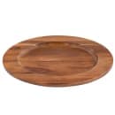 Tablecraft 10764 Oval Underliner for 10746 Skillet - 12 1/2" x 9 1/2", Acacia Wood thumbnail 2