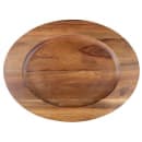 Tablecraft 10764 Oval Underliner for 10746 Skillet - 12 1/2" x 9 1/2", Acacia Wood thumbnail 3