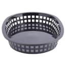 Tablecraft 1076BK Chicago Platter Basket - 10 1/2 x 7 x 1 1/2", Polypropylene, Oval, Black thumbnail 3