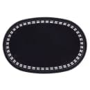 Tablecraft 1076BK Chicago Platter Basket - 10 1/2 x 7 x 1 1/2", Polypropylene, Oval, Black thumbnail 4