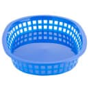 Tablecraft 1076BL Chicago Platter Basket - 10 1/2 x 7 x 1 1/2", Polypropylene, Oval, Blue thumbnail 3