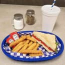 Tablecraft 1076BL Chicago Platter Basket - 10 1/2 x 7 x 1 1/2", Polypropylene, Oval, Blue thumbnail 6