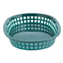 Tablecraft 1076FG Chicago Platter Basket - 10 1/2 x 7 x 1 1/2", Polypropylene, Oval, Forest Green thumbnail 3