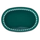Tablecraft 1076FG Chicago Platter Basket - 10 1/2 x 7 x 1 1/2", Polypropylene, Oval, Forest Green thumbnail 4