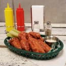 Tablecraft 1076FG Chicago Platter Basket - 10 1/2 x 7 x 1 1/2", Polypropylene, Oval, Forest Green thumbnail 5