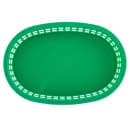 Tablecraft 1076G Chicago Platter Basket - 10 1/2 x 7 x 1 1/2", Polypropylene, Oval, Green thumbnail 4