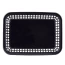 Tablecraft 1077BK Grande Platter Basket - 10 3/4 x 7 3/4 x 1 1/2", Polypropylene, Rectangular, Black thumbnail 4