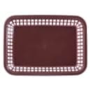 Tablecraft 1077BR Platter Basket - 10 3/4 x 7 3/4 x 1 1/2", Polypropylene, Brown thumbnail 4