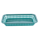 Tablecraft 1077FG Platter Basket - 10 3/4 x 7 3/4 x 1 1/2", Polypropylene, Green thumbnail 2