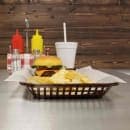 Tablecraft 1079BK Platter Basket - 11 3/4 x 8 1/2 x 1 1/2", Polypropylene, Rectangular, Black thumbnail 6