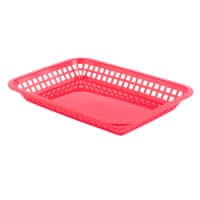 Tablecraft 1079BK Platter Basket - 11 3/4 x 8 1/2 x 1 1/2", Polypropylene, Rectangular, Black thumbnail 7