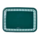 Tablecraft 1079FG Platter Basket - 11 3/4 x 8 1/2 x 1 1/2", Polypropylene, Rectangular, Forest Green thumbnail 4