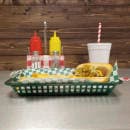 Tablecraft 1079FG Platter Basket - 11 3/4 x 8 1/2 x 1 1/2", Polypropylene, Rectangular, Forest Green thumbnail 5