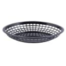 Tablecraft 1084BK Jumbo Basket - 11 3/4" x 9" x 1 3/4", Polypropylene, Oval, Black thumbnail 2