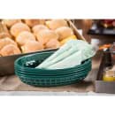 Tablecraft 1084FG Jumbo Basket - 11 3/4" x 9" x 1 3/4", Polypropylene, Oval, Forest Green thumbnail 4