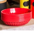 Tablecraft 1084R Jumbo Basket - 11 3/4" x 9" x 1 3/4", Polypropylene, Oval, Red thumbnail 5