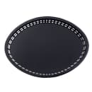 Tablecraft 1086BK Texas Platter Basket - 12 3/4 x 9 1/2 x 1 1/2, Polypropylene, Oval, Black thumbnail 4
