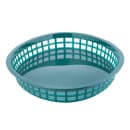 Tablecraft 1086FG Texas Platter Basket - 12 3/4 x 9 1/2 x 1 1/2",Polypropylene, Oval, Forest Green thumbnail 3