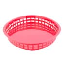 Tablecraft 1086R Texas Platter Basket - 12 3/4 x 9 1/2 x 1 1/2", Polypropylene, Oval, Red thumbnail 3