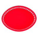 Tablecraft 1086R Texas Platter Basket - 12 3/4 x 9 1/2 x 1 1/2", Polypropylene, Oval, Red thumbnail 4