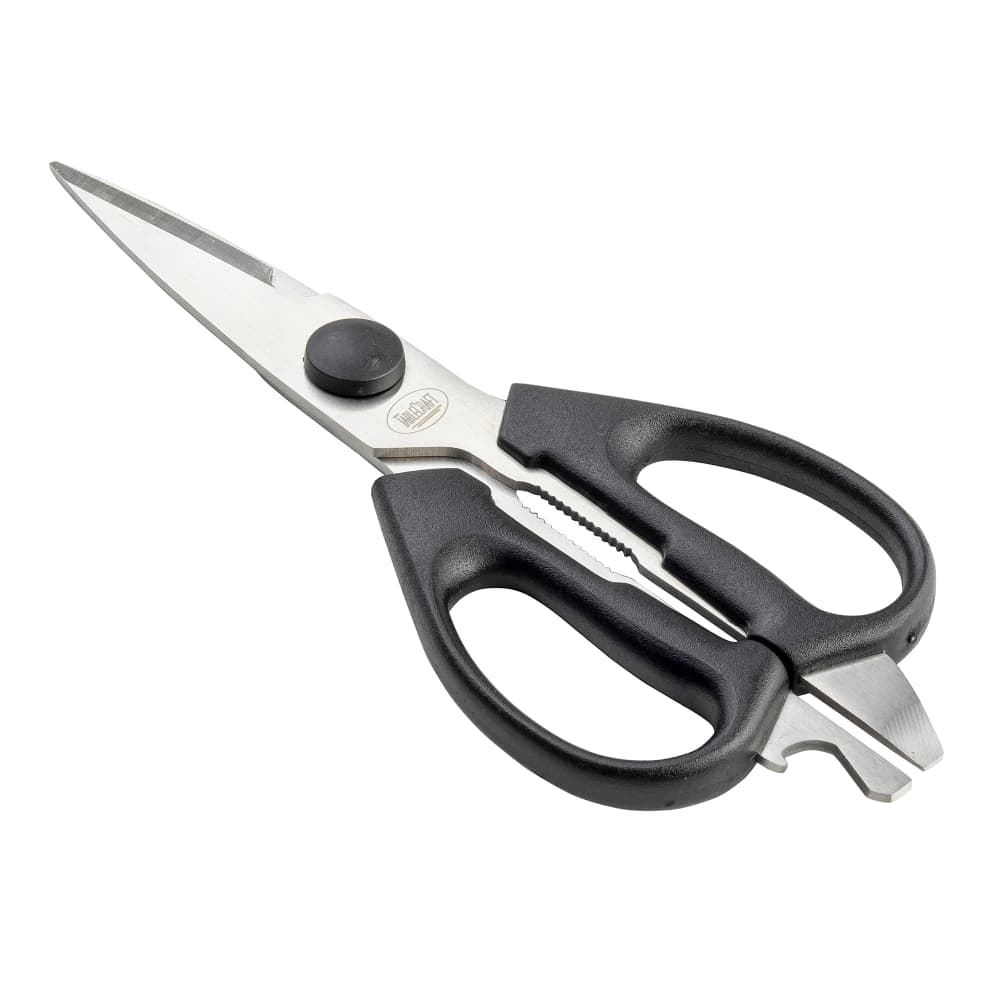 Tablecraft 10995 8 3/8" Multi-Purpose Kitchen Shears w/ Ergonomic Soft Grip Handle