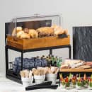 Tablecraft 11000 2 Tier Display Stand - 21 1/2" x 13 1/2" x 22 1/4", Rectangular, Chalkboard/Black Metal Frame thumbnail 3