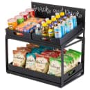 Tablecraft 11000 2 Tier Display Stand - 21 1/2" x 13 1/2" x 22 1/4", Rectangular, Chalkboard/Black Metal Frame thumbnail 5