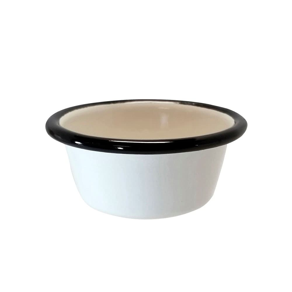 Tablecraft 11046 5 oz Enamelware Collection™ Ramekin - Porcelain, White