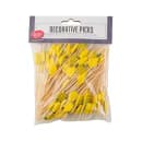 Tablecraft 11201 4 1/2" Bamboo Pineapple Pick, Yellow thumbnail 3