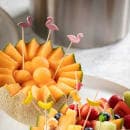 Tablecraft 11202 4 1/2" Bamboo Flamingo Pick, Pink thumbnail 5