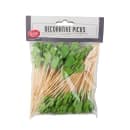 Tablecraft 11203 4 1/2" Bamboo Cactus Pick, Green thumbnail 3