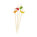 Tablecraft 11204 4 1/2" Bamboo Fruit Pick, Assorted Colors thumbnail 2