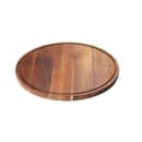 Tablecraft 11440 12 1/2" Round Cake Plate - Acacia Wood thumbnail 2