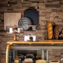 Tablecraft 11440 12 1/2" Round Cake Plate - Acacia Wood thumbnail 7