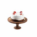 Tablecraft 11441 12 1/2" Round Cake Stand - 6"H, Acacia Wood thumbnail 5