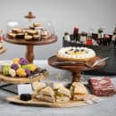 Tablecraft 11441 12 1/2" Round Cake Stand - 6"H, Acacia Wood thumbnail 7