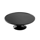 Tablecraft 11490 11 1/2" Round Cake Stand - 4"H, Melamine, Black thumbnail 2