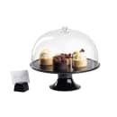 Tablecraft 11490 11 1/2" Round Cake Stand - 4"H, Melamine, Black thumbnail 4