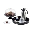 Tablecraft 11492 15" Round Serving Tray - Melamine, Black thumbnail 5