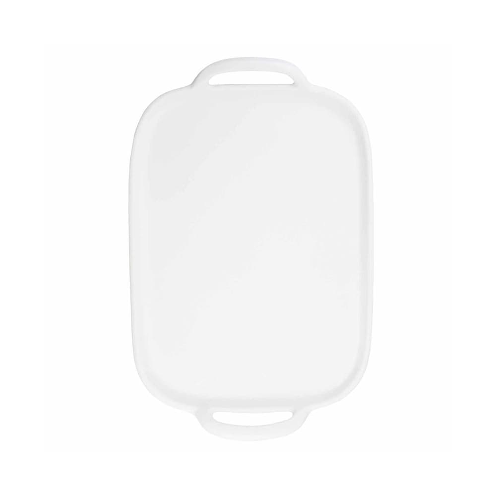 Tablecraft 11495 Rectangular Serving Tray - 20 3/8" x 13 1/4", Melamine, White