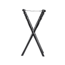 Tablecraft 11521 30 3/4" Folding Tray Stand w/ Black Straps, Black thumbnail 2