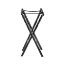 Tablecraft 11521 30 3/4" Folding Tray Stand w/ Black Straps, Black thumbnail 3