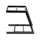 Tablecraft 11622 2 Tier Grab & Go Frame for Half Size Gastronorm Crates - 15 1/4" x 15 1/4", Steel, Black thumbnail 2