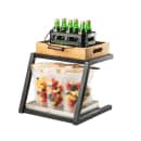 Tablecraft 11622 2 Tier Grab & Go Frame for Half Size Gastronorm Crates - 15 1/4" x 15 1/4", Steel, Black thumbnail 6