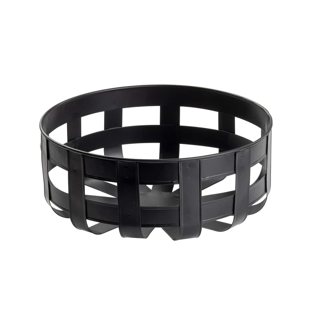 Tablecraft 11693 10 1/4" Round Basket - Steel, Black