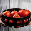 Tablecraft 11693 10 1/4" Round Basket - Steel, Black thumbnail 8