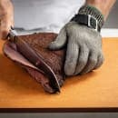 Tablecraft 11738 Medium Cut Resistant Glove - Stainless Steel, Gray w/ Green Wrist Band thumbnail 3