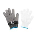 Tablecraft 11739 Large Cut Resistant Glove - Stainless Steel, Gray w/ Blue Wrist Band thumbnail 2