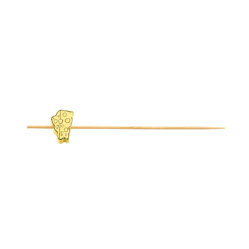 Tablecraft 11762 4 1/2" Bamboo Cheese Pick, Yellow